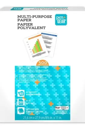 Multi-Purpose Copy Paper, 8.5" x 11" 500 St