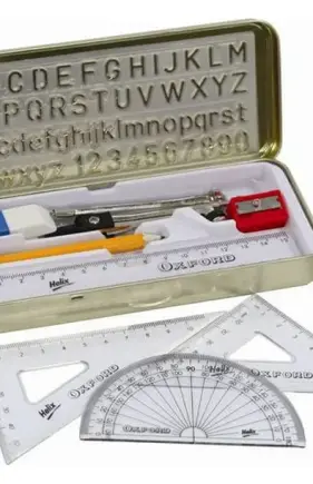 Oxford® Set of Mathematical Instruments, 10 pieces set