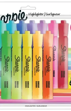 Sharpie Tank Highlighters, Chisel Tip, Assorted Colours