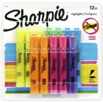 Sharpie Tank Highlighters, Chisel Tip, Astd, 12 Ct