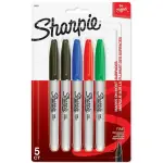 Sharpie Permanent Markers, Assorted, 5 count