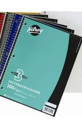 Hilroy 3 Subject Notebook