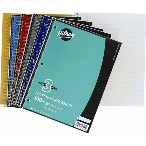 Hilroy 3 Subject Notebook
