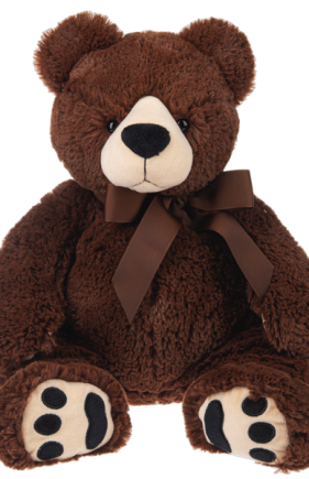 18" HUXLEY BEAR - DARK BROWN
