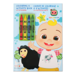 COCOMELON - COLOURING and ACTIVITY BOOK w/CRAYONS in PDQ - BILINGUAL