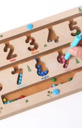 Maze Educational Game Color Number Montessori Education