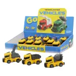 Construction Vehicles Pull Back Mini Wind-Up Toy - 12 pcs