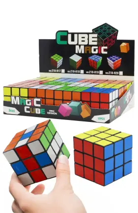 3 X 3 Classic Black Magic Puzzle Rubik's Cube - 12 Pcs
