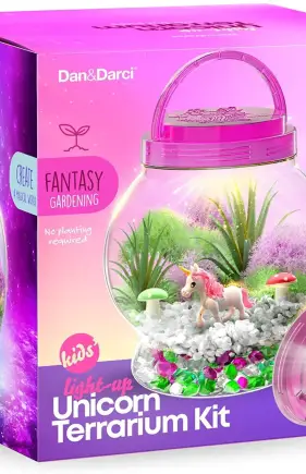 Light-Up Unicorn Terrarium Kit for Kids