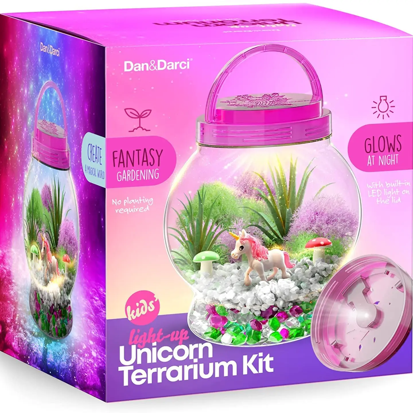 Light-Up Unicorn Terrarium Kit for Kids