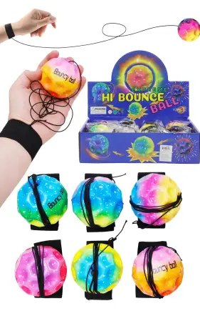 Rainbow Meteorite Bouncy Return Gravity Ball