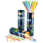 100 Pc 8” Ultra Bright Glow Sticks Bulk Party Pack