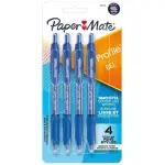 Paper Mate Gel Pen Medium Point (0.7 mm), Blue, 4 Count