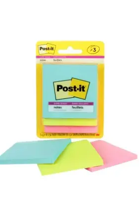 Post-it® Super Sticky Notes 3 in x 3 in (76 mm x 76 mm)