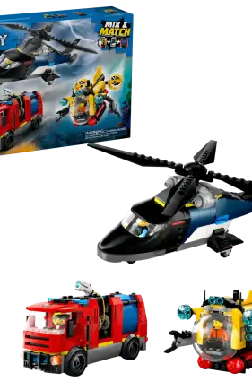 LEGO City Helicopter, Fire Truck, Submarine